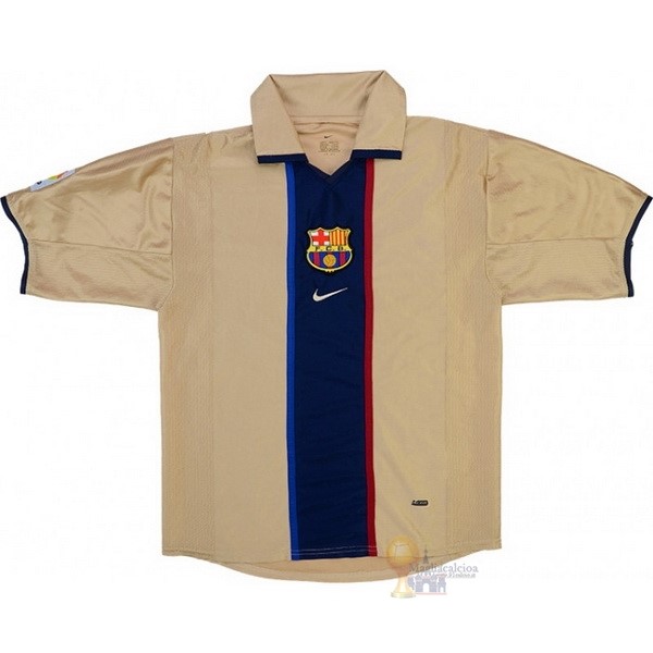 Calcio Maglie Away Maglia Barcellona Stile rétro 2001 2003 Giallo